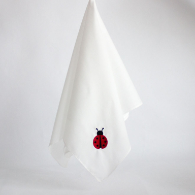 Embroidered Ladybug Scarf