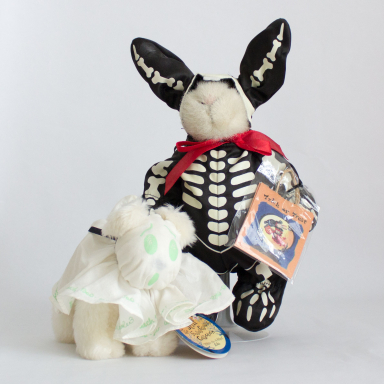 Foolish Ghoulish Hoppy Bunny Bones and Lulu White as a Ghost
