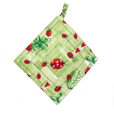 Lucky Ladybug Pot Holder in Green