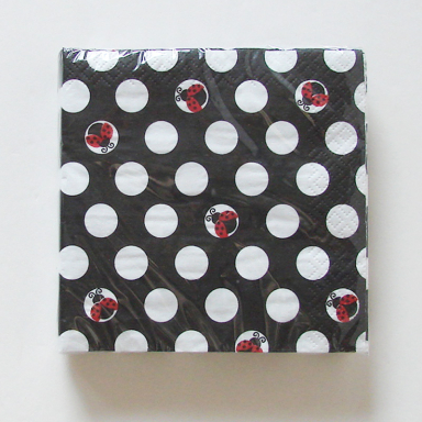 Ladybug Fancy Beverage Napkins (16 per pkg)