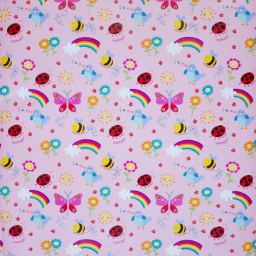 Happy Ladybugs in the Sunshine Wrapping Paper (30 by 60 inches, folded)