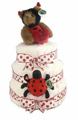 Ladybug Diaper Cake